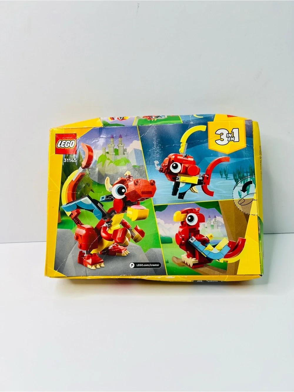Lego Creator Red Dragon #31145 149 pieces Box is Damaged but sealed